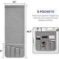 thumbnail image 4 of JIAYUEZHAO Sofa Armrest Organizer Non-Slip Arm Chair Bedside Caddy Storage Organizer for Recliner Couch with 5 Pockets for Cell Phone TV Remote Control Magazines(Grey), 4 of 7