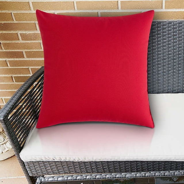 Outdoor Waterproof Pillow Cover, Modern Solid Color Cushion & Backrest Protector, Weather - Resistant & Easy - Clean Fabric, 19.7" x 19.7", QFL