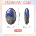 thumbnail image 2 of Uxcell 2Pcs Healing Crystal Stones, 1.77"x1.18" Oval Worry Stones, Natural Palm Gemstone Rocks for Women Energy Reiki Meditation DIY Gifts, Lapis Lazuli, 2 of 6