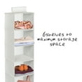 HoneyCanDo 6Shelf Hanging Closet Organizer, White