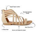 thumbnail image 4 of Journee Womens Hanni Gladiator Flat Sandals, Widths Available, 4 of 10