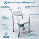 thumbnail image 3 of Silla Comodo 3 en 1 con Ruedas y Freno en 4 Llantas | Asiento Acojinado Impermeable | Silla para Baño, Ducha e Inodoro Portátil Adulto Mayor | Soporta 110 kg, 3 of 11