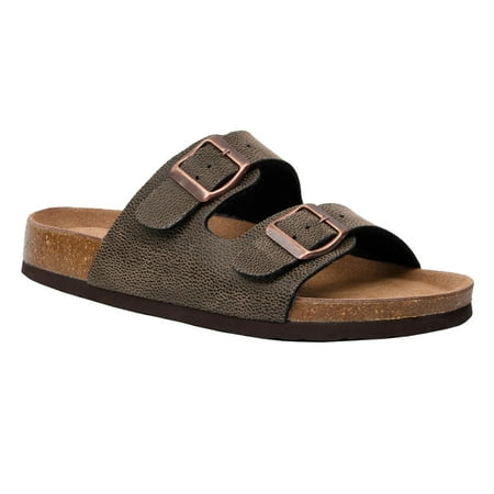 

CUSHIONAIRE Women s Lane Cork Footbed Sandal with +Comfort