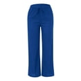 thumbnail image 5 of BILIKEYU Womens Daily Elastic Waist Straight Solid Color Casual Pants, Stretchy Work Pants for Women, Sweat Pants, Elastic Waist Jeans for Women, 5 of 6
