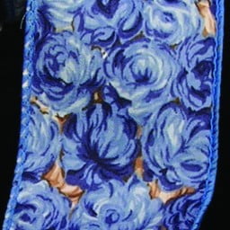 The Ribbon People Blue Roses Wire Edged Craft Ribbon 2" x 40 Yards