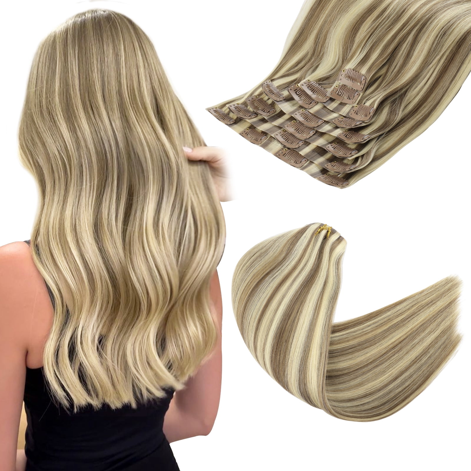 PU Clip In Hair Extensions P6/24# 240g 22inch