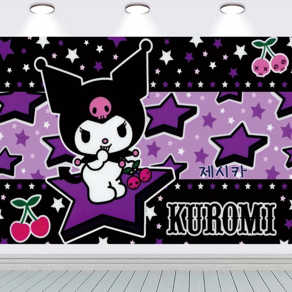 Kuromi Sanrio Halloween Christmas school Poster Backdrop Banner Party Supplies Birthday Decorations Background for Photography Taspestry