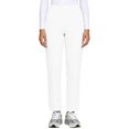 thumbnail image 7 of Women Stretch Straight Leg Pants Elastic Waist Lightweight Work Pants Casual Lounge Athletic Trousers with Pockets White L, 7 of 7