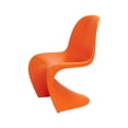 thumbnail image 3 of S Shape Plastic Dining Side Chair (Orange), 3 of 12