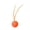 Orange, variant on mdesiwst Cat Bouncy Ball Toy Silicone Ball Cat Chew Toy with Feathers Interactive Quiet Rolling Ball for Indoor Cats Biting Chewing Chasing