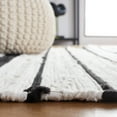 thumbnail image 4 of SAFAVIEH Striped Kilim Cedric Striped Cotton Runner Rug, Black/Ivory, 2'3" x 9', 4 of 8
