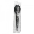 thumbnail image 1 of Boardwalk BWKSSHWPSBIW Heavyweight Wrapped Polystyrene Cutlery Soup Spoon, Black, 1 of 1