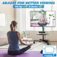 thumbnail image 4 of Rolling TV Stand with Shelf for 23-65 inch TVs up to 88lbs, Portable Mobile TV Cart with Silent Wheel, Tilt & Height Adjustable Universal Corner TV Stand for Bedroom, Living Room, Office, 4 of 8