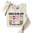 thumbnail image 5 of Jesus Is My Jam Sweatshirt – Funny Christian Sweater, “I’m Here to Spread It” Religious Crewneck, Faith-Based Gift for Men and Women, 5 of 7