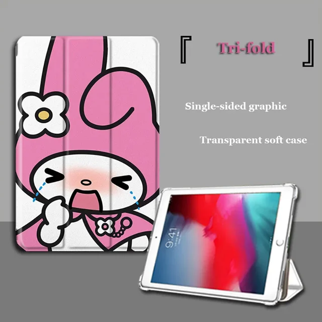 Funda de Hello Kitty para tableta, protector plegable de dibujos animados para iPad 2021, 10,2 pulgadas Pro 2018, 2020, 11 pulgadas, 5, 10 °, 10,9 pulgadas