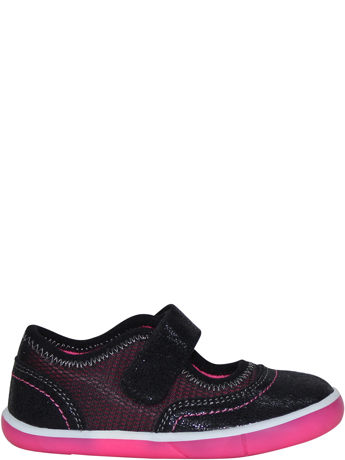 Wonder Nation Toddler filles Athletic Mary Jane Chaussures Noir & Rose Taille 10 NEUF 