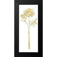 thumbnail image 2 of Schlabach, Sue 12x24 Black Modern Framed Museum Art Print Titled - Floral Line I White Gold, 2 of 5
