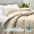 thumbnail image 3 of Bare Home Down Alternative Comforter Set - 3-Pieces - All Seasons - Full, Sand, 3 of 8