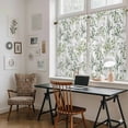 thumbnail image 5 of Sage Green Eucalyptus Kitchen Curtain for Berdoom Living Room Cafe 45 Inch Length, Spring Watercolor Botanical Leaves Tiers Curtains Light Filtering Drapes Window Treatment 2 Panels 52"Wx45"L, 5 of 8