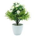 thumbnail image 3 of Artificial Potted Flower Simulation Potted Plant Home Office Decor (White), 3 of 6