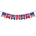 thumbnail image 2 of Aojekbee Independence Day National Day Banner Flag Red White Blue Stars Stripe Print Pennant Banner 4th of July Holiday Decorations, 2 of 7
