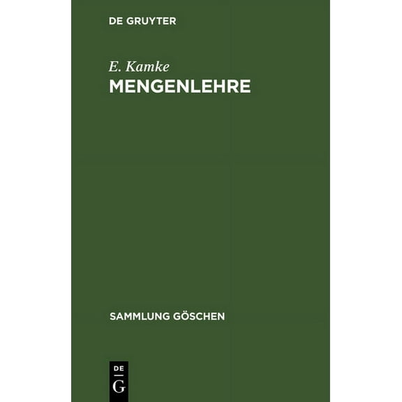 Sammlung Göschen: Mengenlehre (Hardcover)