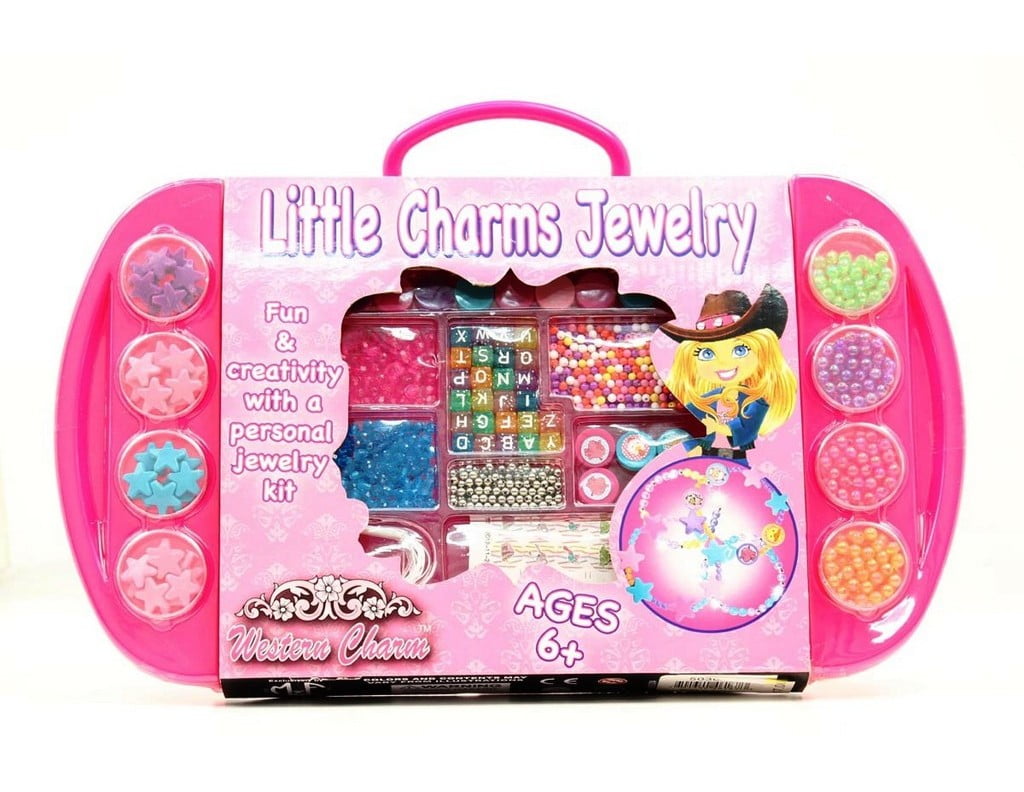 Western Charm Toy Kids Girls Pet Beads Charms Jewelry Pink