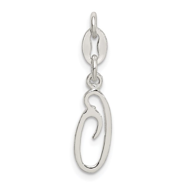 Pendentif Charme Collier Monogramme Initiale Lettre O en Argent Sterling 925
