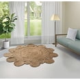 thumbnail image 5 of GRUHUM 6'x6' Jute Area Rug - Natural Fiber Round Collection Handmade Boho Charm Farmhouse Jute Area Rug Soft Braided Rug for Indoor Outdoor Kitchen Bedroom Living Hallways Enterways, 5 of 5