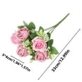 thumbnail image 7 of WYBXZ Artificial Mini Rose Bouquet, Bridal Flower Bouquets Fake Roses for Home Office Garden Party Wedding Christmas Decoration, 7 of 7