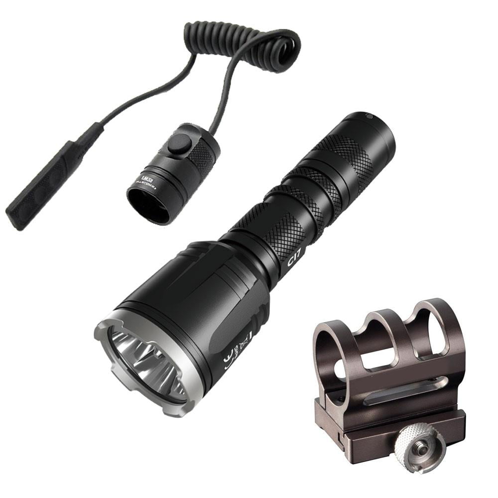 2015 Edition Nitecore P12 Flashlight w/GM02 Weapon Mount & Pressure Switch 