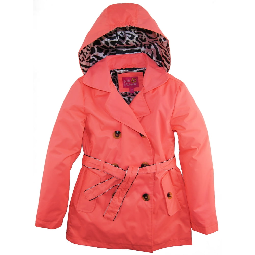 Pink Platinum Pink Platinum Girls 46X Fashion Neon Trench Rain