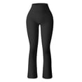 thumbnail image 4 of JJHGVB Flared Yoga Pants Ribbed Leggings Women Yoga Pants Womens Comfy Pants Comfy Pants for Women Loose Fit Womens Yoga Pants Work Pants for Women Black S, 4 of 4