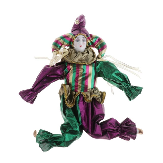 Vogacara Adornos de exhibición de escritorio de muñecas de payaso de porcelana de 42 cm Muñecas y casas de muñecas Multicolor