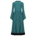 thumbnail image 4 of iiniim Big Girls Medieval Princess Dress Renaissance Gothic Vampire Queen Bell Long Sleeve Party Gown Green 12, 4 of 7