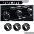thumbnail image 3 of Unique Bargains Rear AC Heat Temp Climate Knob Cover Interior Trim for Dodge Durango 11-20 Aluminum Alloy Black 3 Pcs, 3 of 6