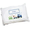 Personalized Blue Tractor Pillowcase