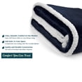 thumbnail image 6 of PAVILIA Plush Sherpa Fleece Blanket Throw, Twin, Navy | Soft, Warm, Fuzzy Dark Blue Throw for Couch Sofa | Solid Reversible Cozy Microfiber Fluffy Blanket, 60x80, 6 of 7
