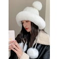 thumbnail image 7 of CoCopeaunt Women Cute Knit Hat Winter Fluffy Plush Lining Soft Warm Hats for Students Girls, 7 of 7