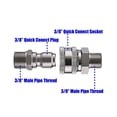 thumbnail image 2 of Eigraketly Plata 3/8 pulgadas accesorios de conexión de máquina de limpieza de alta presión 1 Uds Artesanía, 2 of 6