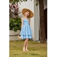 thumbnail image 6 of Arshiner Girls Midi Dresses Spaghetti Strap Summer Easter Beach Boho Hawaiian Casual Formal Tween Girl Sundress, 6 of 8