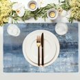 thumbnail image 3 of Abstract Blue and Grey Art Placemats Set of 4, Placemats for Dining Table,Heat Resistant Stain Resistant Wipeable Table Mats for Kitchen Dining Holiday Party Home Decor,12x18 Inch, 3 of 7