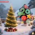 thumbnail image 4 of Stylish Metal Hanging Christmas Tree Wind Spinner - Colorful Decor with Green ' 20 ' & Red Star Perfect for Yard & Garden, 4 of 6