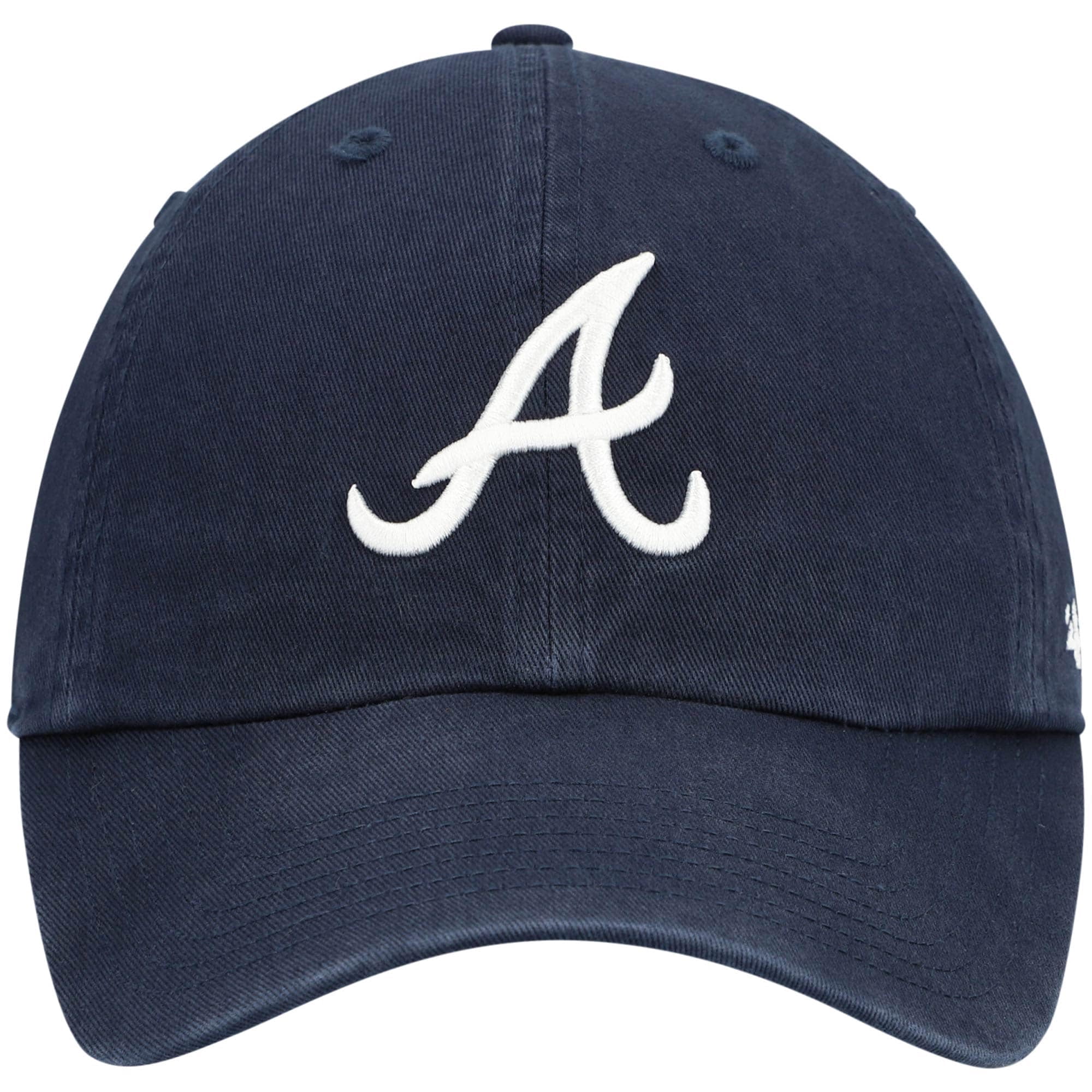 Youth '47 Navy Atlanta Braves Team Logo Clean Up Adjustable Hat
