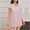 Pink, variant on Blmnix Women's Nightgowns Moomoo House Dress Gray Short Sleeve V-Neck Sleep Dress
