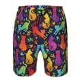 thumbnail image 4 of Naloa Colorful Cats Men's Beach Shorts, Surfing shorts, Swim trunks, Quick Dry Swim Trunks for Surfing Beach Fun - XX-Large, 4 of 9