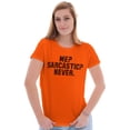 thumbnail image 4 of Me Sarcastic Never Humorous Attitude Womens Fitted Plus Size Graphic Tee Brisco Brands 2X, 4 of 5