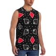 thumbnail image 2 of Fotbe Card Suits Men's Camiseta sin Mangas Estampada para Hombres, Playera Casual para Gimnasio, Entrenamiento, Playa-Small, 2 of 7