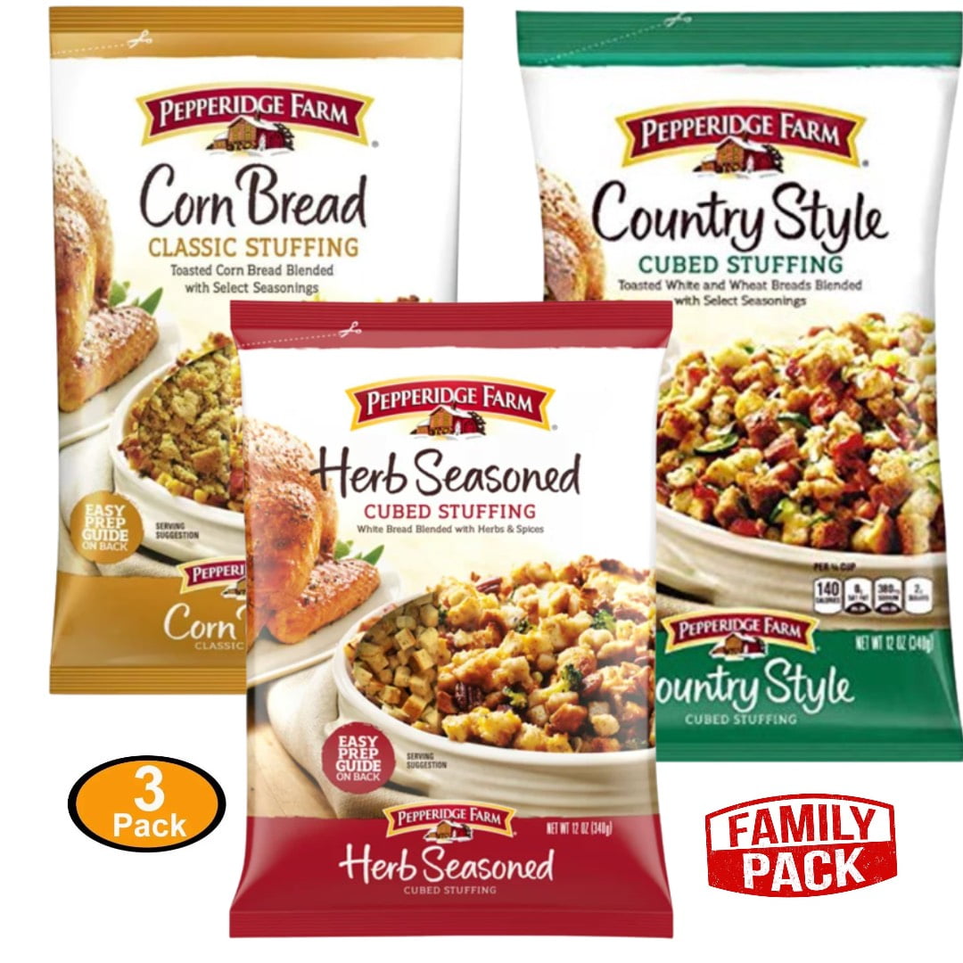 Pepperidge Farm Country Style Cubed ,Seasoned Cubed and Corn Bread
