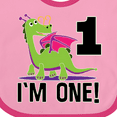 thumbnail image 4 of Inktastic First Birthday Girl Dragon Girls Baby Bib, 4 of 4